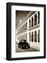 ¡Viva Mexico! B&W Collection - Black VW Beetle Car in Campeche V-Philippe Hugonnard-Framed Photographic Print