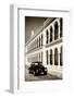 ¡Viva Mexico! B&W Collection - Black VW Beetle Car in Campeche V-Philippe Hugonnard-Framed Photographic Print