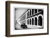 ¡Viva Mexico! B&W Collection - Black VW Beetle Car in Campeche-Philippe Hugonnard-Framed Photographic Print