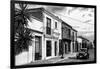 ¡Viva Mexico! B&W Collection - Black VW Beetle Car in Mexican Street II-Philippe Hugonnard-Framed Photographic Print