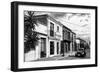 ¡Viva Mexico! B&W Collection - Black VW Beetle Car in Mexican Street II-Philippe Hugonnard-Framed Photographic Print