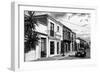 ¡Viva Mexico! B&W Collection - Black VW Beetle Car in Mexican Street II-Philippe Hugonnard-Framed Photographic Print