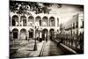 ¡Viva Mexico! B&W Collection - Campeche Architecture II-Philippe Hugonnard-Mounted Photographic Print