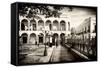 ¡Viva Mexico! B&W Collection - Campeche Architecture II-Philippe Hugonnard-Framed Stretched Canvas