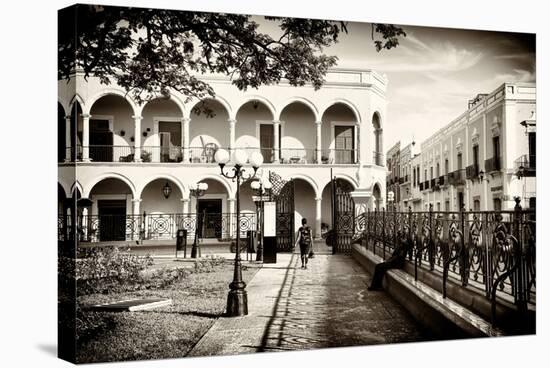 ¡Viva Mexico! B&W Collection - Campeche Architecture II-Philippe Hugonnard-Stretched Canvas