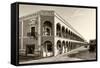 ¡Viva Mexico! B&W Collection - Campeche Architecture-Philippe Hugonnard-Framed Stretched Canvas