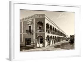 ¡Viva Mexico! B&W Collection - Campeche Architecture-Philippe Hugonnard-Framed Photographic Print