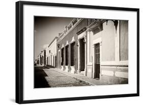 ¡Viva Mexico! B&W Collection - Campeche Street Scene II-Philippe Hugonnard-Framed Photographic Print