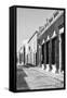 ¡Viva Mexico! B&W Collection - Campeche Street Scene III-Philippe Hugonnard-Framed Stretched Canvas