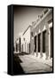 ¡Viva Mexico! B&W Collection - Campeche Street Scene IV-Philippe Hugonnard-Framed Stretched Canvas