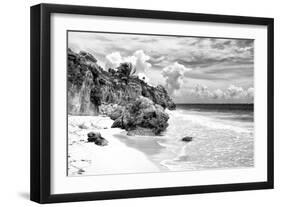 ¡Viva Mexico! B&W Collection - Caribbean Beach II-Philippe Hugonnard-Framed Photographic Print