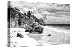 ¡Viva Mexico! B&W Collection - Caribbean Beach II-Philippe Hugonnard-Stretched Canvas