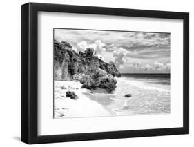 ¡Viva Mexico! B&W Collection - Caribbean Beach II-Philippe Hugonnard-Framed Photographic Print