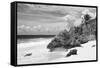 ¡Viva Mexico! B&W Collection - Caribbean Beach-Philippe Hugonnard-Framed Stretched Canvas