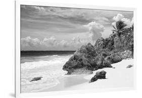 ¡Viva Mexico! B&W Collection - Caribbean Beach-Philippe Hugonnard-Framed Photographic Print