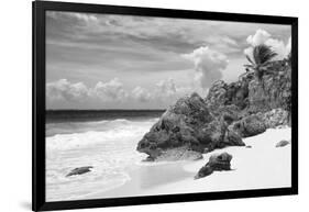 ¡Viva Mexico! B&W Collection - Caribbean Beach-Philippe Hugonnard-Framed Photographic Print