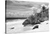 ¡Viva Mexico! B&W Collection - Caribbean Beach-Philippe Hugonnard-Stretched Canvas
