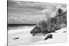¡Viva Mexico! B&W Collection - Caribbean Beach-Philippe Hugonnard-Stretched Canvas