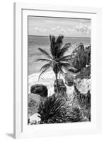 ¡Viva Mexico! B&W Collection - Caribbean Coastline in Tulum-Philippe Hugonnard-Framed Photographic Print