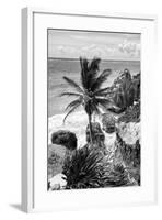 ¡Viva Mexico! B&W Collection - Caribbean Coastline in Tulum-Philippe Hugonnard-Framed Photographic Print