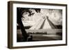 ¡Viva Mexico! B&W Collection - Chichen Itza Pyramid I-Philippe Hugonnard-Framed Photographic Print