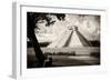 ¡Viva Mexico! B&W Collection - Chichen Itza Pyramid I-Philippe Hugonnard-Framed Photographic Print