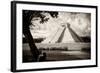 ¡Viva Mexico! B&W Collection - Chichen Itza Pyramid I-Philippe Hugonnard-Framed Photographic Print