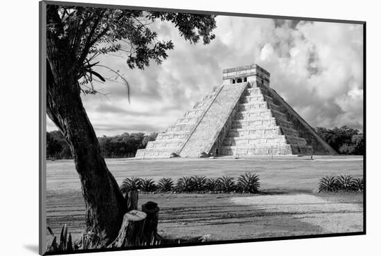 ¡Viva Mexico! B&W Collection - Chichen Itza Pyramid II-Philippe Hugonnard-Mounted Photographic Print