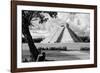 ¡Viva Mexico! B&W Collection - Chichen Itza Pyramid II-Philippe Hugonnard-Framed Photographic Print