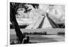 ¡Viva Mexico! B&W Collection - Chichen Itza Pyramid II-Philippe Hugonnard-Framed Photographic Print