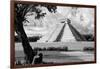 ¡Viva Mexico! B&W Collection - Chichen Itza Pyramid II-Philippe Hugonnard-Framed Photographic Print