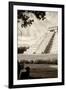 ¡Viva Mexico! B&W Collection - Chichen Itza Pyramid III-Philippe Hugonnard-Framed Photographic Print