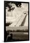 ¡Viva Mexico! B&W Collection - Chichen Itza Pyramid III-Philippe Hugonnard-Framed Photographic Print