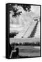 ¡Viva Mexico! B&W Collection - Chichen Itza Pyramid IV-Philippe Hugonnard-Framed Stretched Canvas