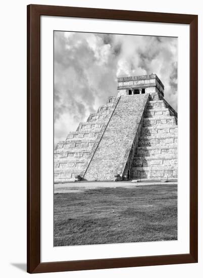 ¡Viva Mexico! B&W Collection - Chichen Itza Pyramid IX-Philippe Hugonnard-Framed Photographic Print