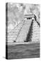 ¡Viva Mexico! B&W Collection - Chichen Itza Pyramid IX-Philippe Hugonnard-Stretched Canvas