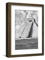 ¡Viva Mexico! B&W Collection - Chichen Itza Pyramid IX-Philippe Hugonnard-Framed Photographic Print