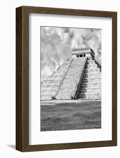 ¡Viva Mexico! B&W Collection - Chichen Itza Pyramid IX-Philippe Hugonnard-Framed Photographic Print