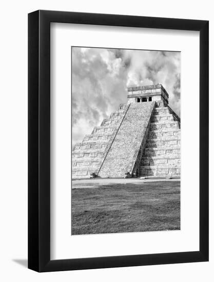 ¡Viva Mexico! B&W Collection - Chichen Itza Pyramid IX-Philippe Hugonnard-Framed Photographic Print