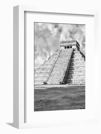 ¡Viva Mexico! B&W Collection - Chichen Itza Pyramid IX-Philippe Hugonnard-Framed Photographic Print