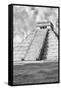 ¡Viva Mexico! B&W Collection - Chichen Itza Pyramid IX-Philippe Hugonnard-Framed Stretched Canvas