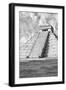 ¡Viva Mexico! B&W Collection - Chichen Itza Pyramid IX-Philippe Hugonnard-Framed Premium Photographic Print