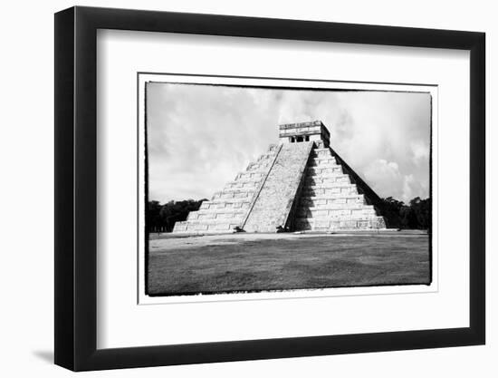 ¡Viva Mexico! B&W Collection - Chichen Itza Pyramid V-Philippe Hugonnard-Framed Photographic Print