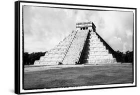 ¡Viva Mexico! B&W Collection - Chichen Itza Pyramid V-Philippe Hugonnard-Framed Stretched Canvas