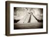 ¡Viva Mexico! B&W Collection - Chichen Itza Pyramid VI-Philippe Hugonnard-Framed Photographic Print