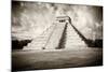 ¡Viva Mexico! B&W Collection - Chichen Itza Pyramid VI-Philippe Hugonnard-Mounted Photographic Print