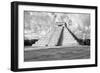 ¡Viva Mexico! B&W Collection - Chichen Itza Pyramid VII-Philippe Hugonnard-Framed Photographic Print