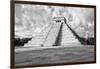 ¡Viva Mexico! B&W Collection - Chichen Itza Pyramid VII-Philippe Hugonnard-Framed Photographic Print