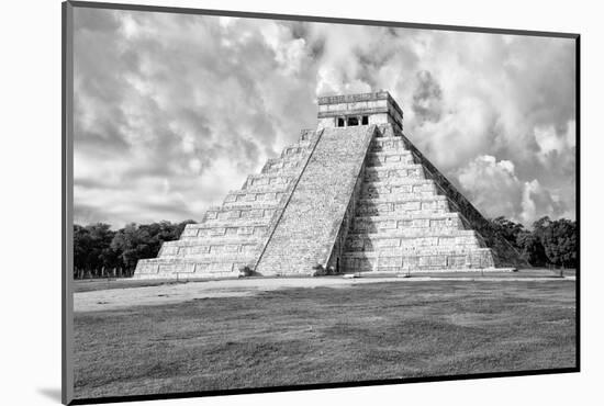¡Viva Mexico! B&W Collection - Chichen Itza Pyramid VII-Philippe Hugonnard-Mounted Photographic Print