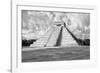 ¡Viva Mexico! B&W Collection - Chichen Itza Pyramid VII-Philippe Hugonnard-Framed Photographic Print